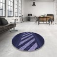 thumbnail image 4 of Ahgly Company Tapis d'Intérieur Lavables en Machine, Ronds, Bleu Nuit Transitionnel, Ronds de 5 Pi, 4 of 7