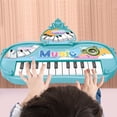 thumbnail image 2 of Blue Compact Multifunction Music Keyboard Toy For Kids, Educational Sound Effects And Sensory Activity, Lightweight And Portable, 2 of 8