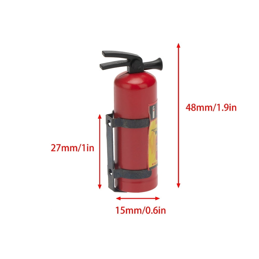 RC Fire Extinguisher Accessory For RC Cars – Mini Simulation Fire Extinguisher Toy, Green, With Bracket & Screws, Fits SCX10 TRX4 WPL MN Series