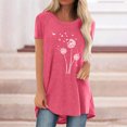 thumbnail image 2 of Pompotops Chemises Mode Décontractée pour Femmes Manches Courtes Tee-Shirt Ample Tunique Blouse, 2 of 4
