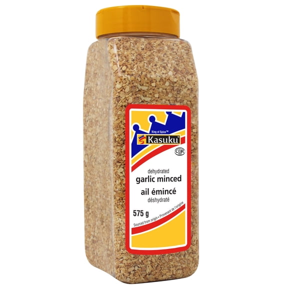 Kasuku - Dehydrated Garlic Minced - 575g - 1ct - Premium Chopped Garlic for Easy Seasoning, Cooking, and Savory Recipes (1ct)