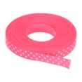 thumbnail image 1 of Uxcell Grosgrain Ribbons with White Dots Ribbon Bow Decoration Crafts Gift Wrapping Wedding Bright Pink 10 Yards 3/8 Inch, 1 of 7
