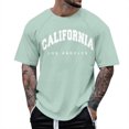 thumbnail image 1 of T-Shirt à Manches Courtes à Manches Raglan pour Hommes avec Imprimé Lettre - Design Floral, Style Décontracté, Adapté pour un Usage Quotidien, 1 of 1