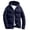 Navy, variant on Miqool Mens Hooded Quilted Jacket Lightweight Puffer Cotton Jacket Warm Winter Coat Outerwear
