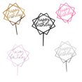 thumbnail image 2 of Square Happy Birthday Cake Topper Acrylic Insert Stick; Cupcake Smash Cake Card DIY Glitter Cupcake Smash Candle Stick, 2 of 8