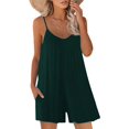 thumbnail image 1 of ORUYROP SNUGWIND Femmes Casual Bretelles Sans Manches Amples Combinaisons Réglables Shorts Stretch avec Poches, 1 of 4