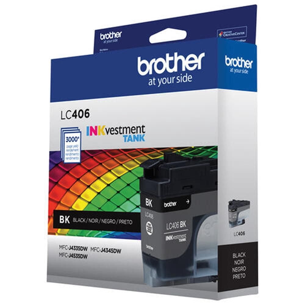 Brother LC406BKS Cartouche d’encre authentique noire à rendement standard INKvestment Tank