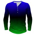 thumbnail image 2 of AherBiu Plus Size Men's Long Sleeve Shirts Stretch Quick-Drying Athletic Button T-Shirts Graphic Sweatshirts Crewneck Tees, 2 of 4
