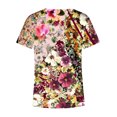 thumbnail image 5 of Hauts d'Été Grande Taille pour Femmes Chic Femmes Blouse d'Été Imprimée T-Shirts Décontractés Col en V Manches Courtes T-Shirts Hauts Col en V T-Shirt Femmes en Liquidation, 5 of 5