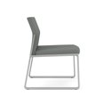 thumbnail image 4 of Gansett Reception Waiting Armless Guest Chair / Silver Steel / Light Gray, 4 of 5