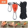 thumbnail image 3 of jinwen Adjustable Pulley Ratchet Rope Hanger Pulley Regulator 4mm 4m Black, 3 of 9