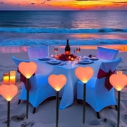 EGNMCR Valentine's Day Decorations LED Valentine's Day Solar Lights Valentine's Day Classic Love Shape Elementals Holiday Outdoor Garden Yard Decoration One Tow Five Holiday Solar Lights