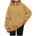 thumbnail image 1 of Timegard Oversized Hoodies for Women Long Sleeve Sweatshirts Solid Color Fall Fashion Pullover Tops, 1 of 6