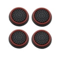 thumbnail image 1 of 4 Pcs Coque de Protection en Silicone pour Poignée de Pouce pour Manettes de Jeu Ps3 Ps4 360 One U (Noir et Rouge), 1 of 3