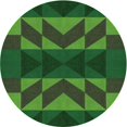 thumbnail image 1 of Ahgly Tapis Rond Lavable en Machine Intérieur Transitionnel Vert Forêt Foncé, 8 Pieds Rond, 1 of 7