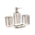thumbnail image 3 of Abbracc 4x Bath Accessory Vanity Accessory Set Lotion Bottle Toilet Accessories Set Soap Argent, 3 of 9