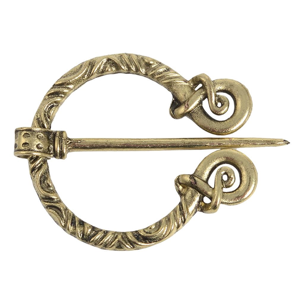 Retro Classy Penannular Spiral Brooch Amulet Scarf Shawl Pin Antique Copper 4