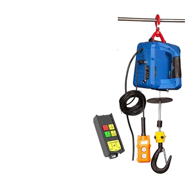 Household Miniature Electric Hoist Crane Small Lifting Hoist Remote Control Traction Electric Hoist ,Outstanding Load Capacity
