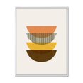 thumbnail image 1 of Designart Abstract Geometric Half Moons In Earth Tones FLOAT FRAME WALL ART, 1 of 4
