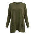 thumbnail image 5 of T-Shirts pour Femmes Décontractés Confortables Simples T-Shirts à Manches Longues pour Femmes T-Shirts à Manches Longues pour Femmes Grande Taille Manches Longues Col Rond Chemises à Manches Longues Hauts en Rayonne à Manches Longues pour Femmes, 5 of 5