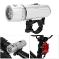thumbnail image 4 of Waterproof 5 LEDs, Front Headlight Rear  Light Bike Bicycle Set AccessorySilver, 4 of 8