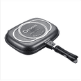 thumbnail image 1 of yeacher Dessini Double-sided Frying Pan, 32cm/12.6in BBQ Grill Pan, Double Side Pressure Cooking Grill Pan, Portable Grill Pot for Home Cooking, Anti‑Burn Handle, Grill Cookware Kitchen Supplies, 1 of 7