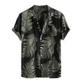 thumbnail image 3 of Birdeem Chemise à Manches Courtes pour Hommes, Mode Décontractée, Imprimé Feuille d'Érable, 3 of 10