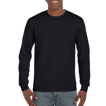Gildan Men's Ultra Cotton Long Sleeve T-Shirt, Style G2400, Black, X-Large
