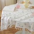 thumbnail image 3 of SDNall Nappes pour Tables Rectangulaires, Petite Table Ronde, Nappe Ronde, Petite Nappe Rectangulaire en Dentelle Florale Fraîche Française, Nappe Ronde Imperméable, 3 of 5