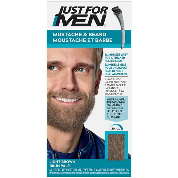 Just For Men Mustache & Beard M-25 Light Brown Brush-In Colour Gel