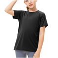 thumbnail image 1 of Posijego Garçons Filles Chandails Athlétiques Respirants Manches Courtes Hauts Enfants Col Rond Ample Décontracté T-Shirts d'Été, 1 of 7