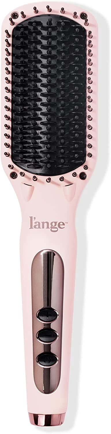 L'ange Hair Le Vite Hair Straightener Brush | Heated Hair Straightening Brush Flat Iron