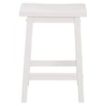 thumbnail image 3 of PJ Wood Classic Saddle-Seat 24In Kitchen Counter Stools, White (4 Pack), 3 of 7