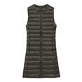 thumbnail image 5 of DPTALR Femmes Chaud Gilet à Poches Manteau Long Veste Hiver Sans Manches Doudoune Parkas, 5 of 5