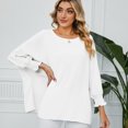 thumbnail image 2 of Birdeem Mode Hauts pour Femmes Manches Longues Col Rond Blouse Chemise T-Shirt Hauts, 2 of 8