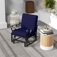 thumbnail image 2 of Costway 2 PCS Patio Rocking Chair with Cushion Heavy-Duty Metal Frame Smooth Glider Outdoor Navy, 2 of 9