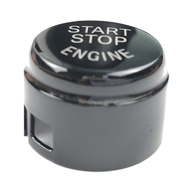 Baohd Car Start-stop Buttons High Fit Ignition Switch Small Replacing Switches Button Cover Stickers Fittings Repairing Shop Black Fwithout startstop