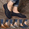 thumbnail image 4 of Penkiiy Chaussures pour Femmes Été Mode Chaussures pour Femmes à Enfiler à Bout Ouvert Plates Ajourées Respirantes Chaussures Simples 40 Brun, 4 of 4