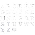 thumbnail image 1 of Transemion English Letters Mirror Sticker 3D Acrylic Alphabet Mirrored Decals DIY Room Home Decoration Wallpaper by Silver letter 26pcs, 1 of 3