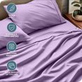 thumbnail image 4 of Bare Home Premium 1800 Collection Ensemble de Draps 4 Pcs, Grand Lit, Lavande, 4 of 10