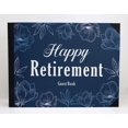 thumbnail image 2 of Darling Souvenir Blue Floral Border Retirement PartyGuestbookHardbound Cover Personalized Printed Keepsake MemoryGuestRegistry-9 x 12 Inches, 2 of 4