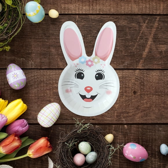 Clearance!10 PCS Easter Oval Paper Plates Large 10 Disposable Easter Eggs Party Decorations Easter Heavy Duty Supplies Favor for Happy Easter Spring Holiday Party Tableware Set