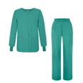 thumbnail image 1 of Adar Universal Women's Scrub Set - Warm-Up Scrub Jacket and Elastic Pull-On Pants, 1 of 5
