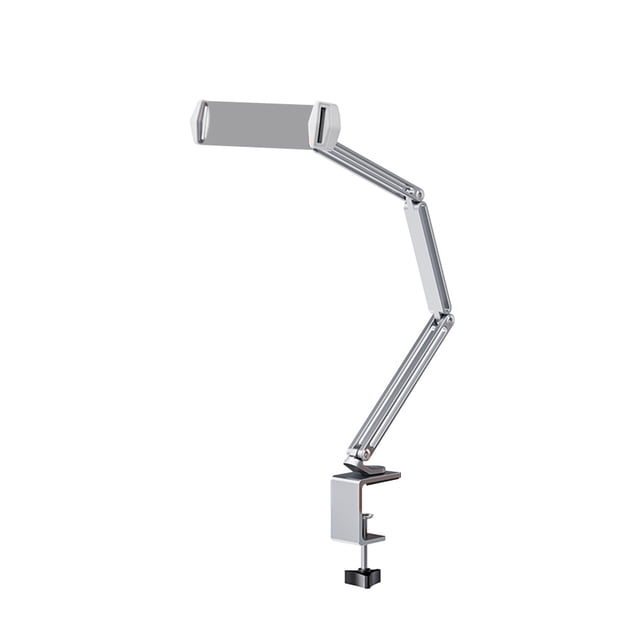 facefd Phone Holder Adjustable Aluminum Alloy Portable Reusable Household Dorm Tablet Bed Bracket Mount for Tablets Notebook Silver Silver