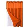 thumbnail image 2 of Rideau de Douche Simple à Double Grand Anneau pour Salles de Bain, Tissu Polyester Robuste avec Ourlet Lesté Magnétique, Conception Réversible et Imperméable pour Hôtels et Maison, 2 of 5