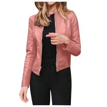 Pisexur Vestes en Similicuir pour Femmes Blazer Long Mode Manche Ouvert Court Cardigan Veste de Complet Manteau Haut Blazers pour le Travail Décontracté Moto Biker Manteau d'Extérieur