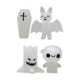 thumbnail image 2 of 4 Pcs/Ensemble Statue Lumineuse Décor Style Halloween Résine Polymère Forme de Fantôme Exquise pour Fête, 2 of 10