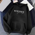 thumbnail image 1 of SDNall Hauts à Manches Longues pour Femmes Mode Classique Solide à Capuche avec Poche Sweat-Shirts, 1 of 9