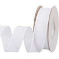 thumbnail image 1 of Joycrosso Burlap Wired Edge Ribbon 1 inch x 10 Yards, White, Ideal for Crafting, Gift Wrapping, Wreath, Christmas Tree, and Rustic Wedding Decorations, 1 of 4