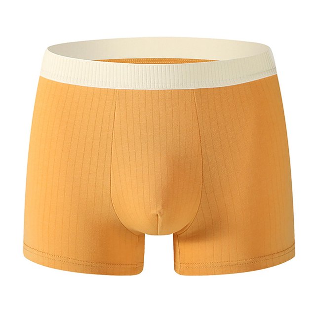 ylioge Boxer Briefs for Men Casual Stretchy High Waisted Underwear Breathable Basic Color-Block Comfort Support Slim-Fit Boxers